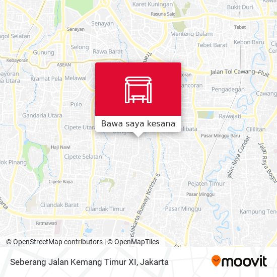 Peta Seberang Jalan Kemang Timur XI