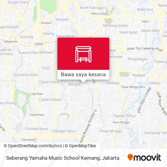 Peta Seberang Yamaha Music School Kemang