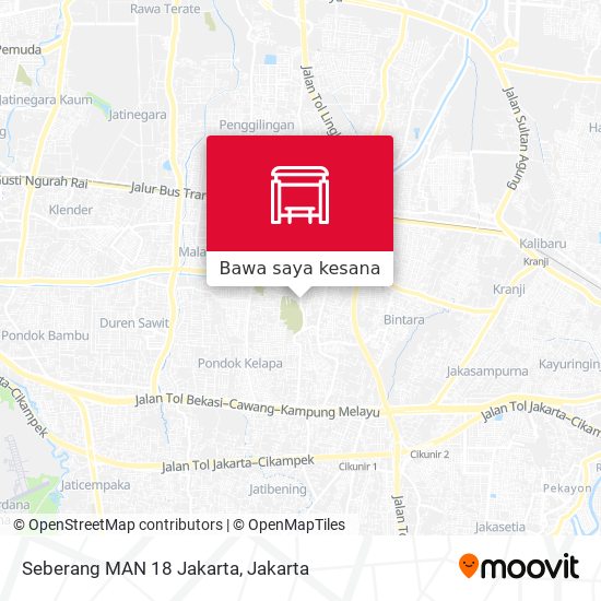 Peta Seberang MAN 18 Jakarta