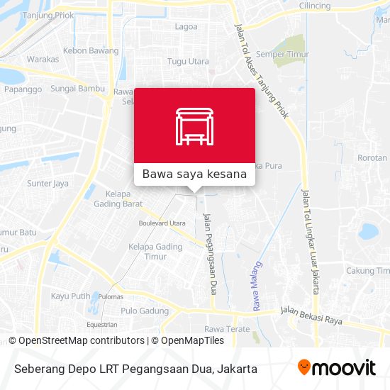 Peta Seberang Depo LRT Pegangsaan Dua