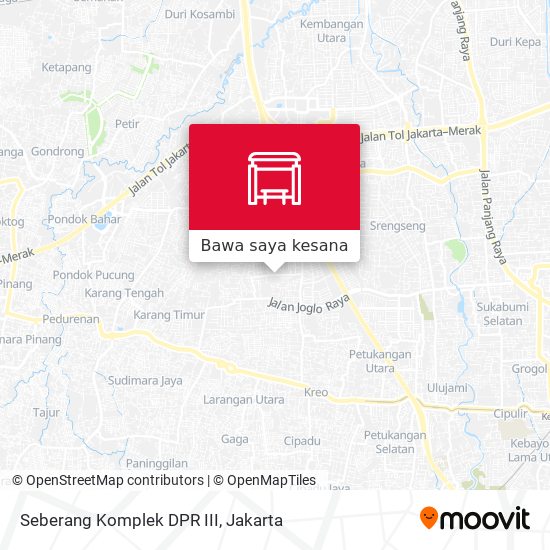 Peta Seberang Komplek DPR III