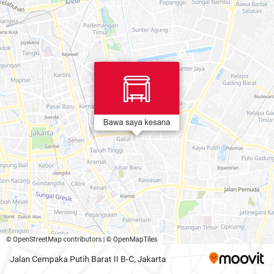 Peta Jalan Cempaka Putih Barat II B-C