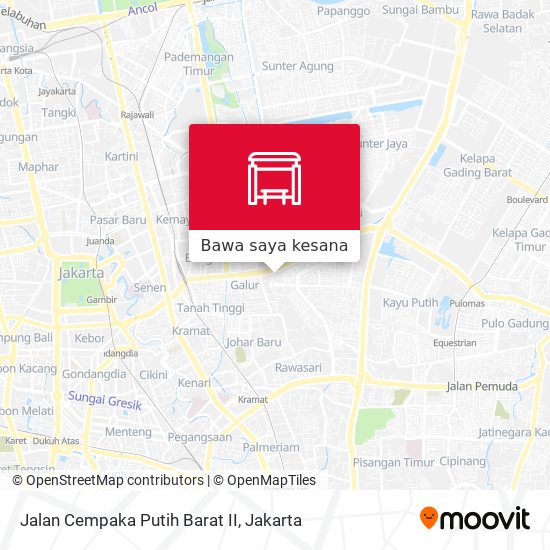 Peta Jalan Cempaka Putih Barat II