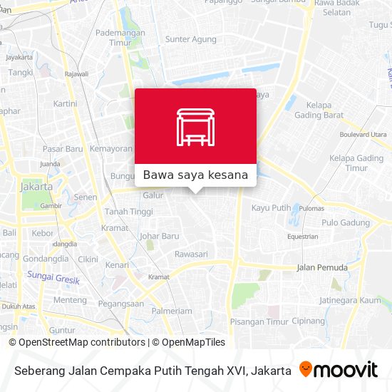 Peta Seberang Jalan Cempaka Putih Tengah XVI