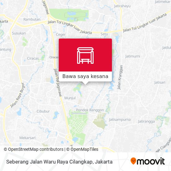 Peta Seberang Jalan Waru Raya Cilangkap
