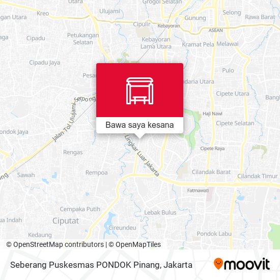 Peta Seberang Puskesmas PONDOK Pinang