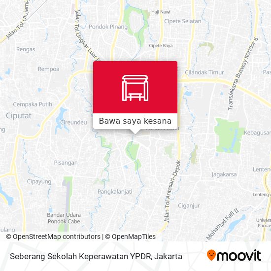 Peta Seberang Sekolah Keperawatan YPDR