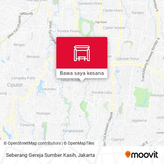 Peta Seberang Gereja Sumber Kasih