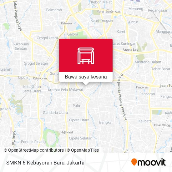 Peta SMKN 6 Kebayoran Baru