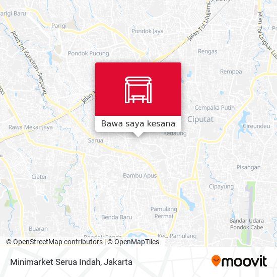 Peta Minimarket Serua Indah