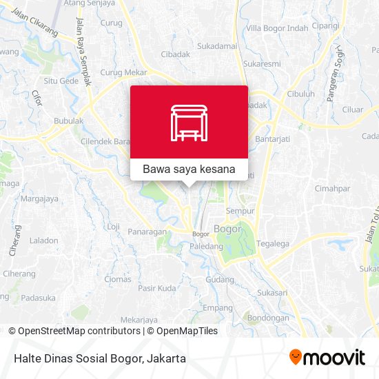 Peta Halte Dinas Sosial Bogor