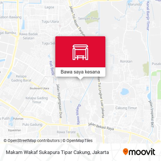 Peta Makam Wakaf Sukapura Tipar Cakung