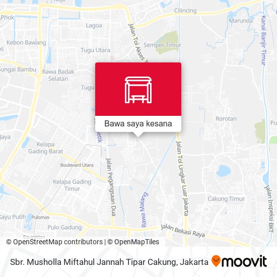Peta Sbr. Musholla Miftahul Jannah Tipar Cakung
