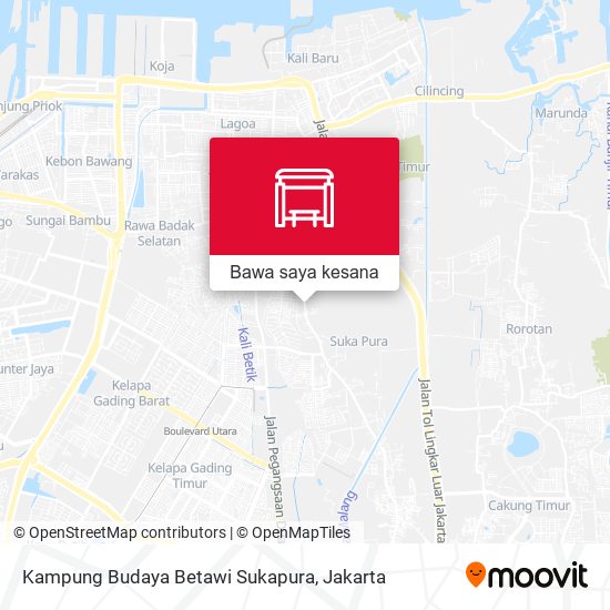 Peta Kampung Budaya Betawi Sukapura