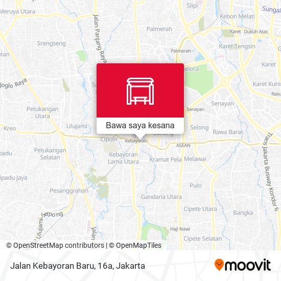 Peta Jalan Kebayoran Baru, 16a