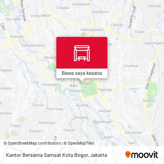 Peta Kantor Bersama Samsat Kota Bogor