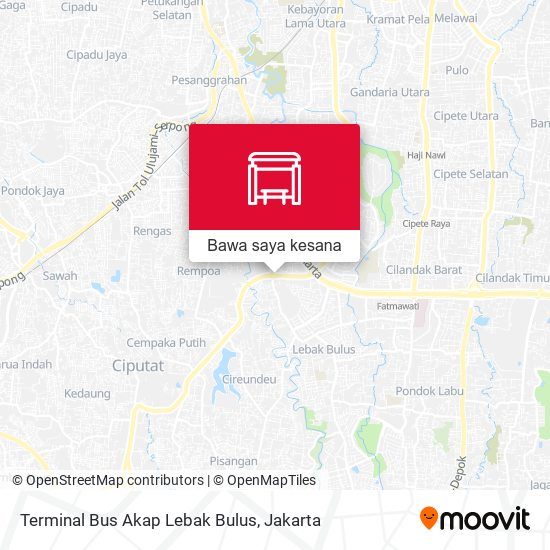 Peta Terminal Bus Akap Lebak Bulus