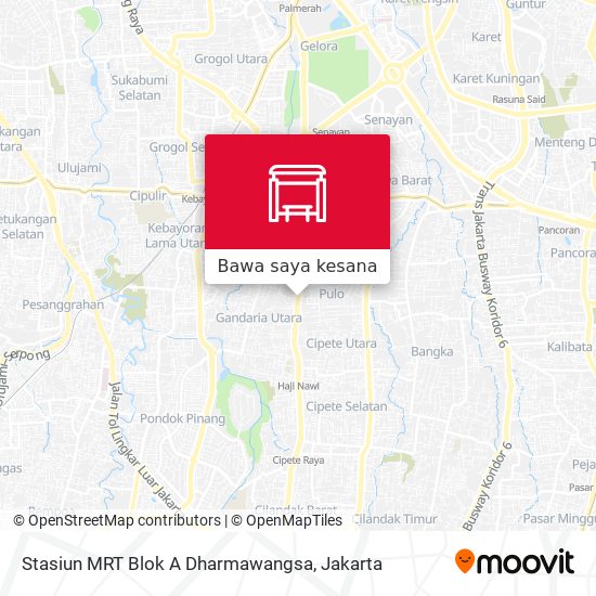 Peta Stasiun MRT Blok A Dharmawangsa