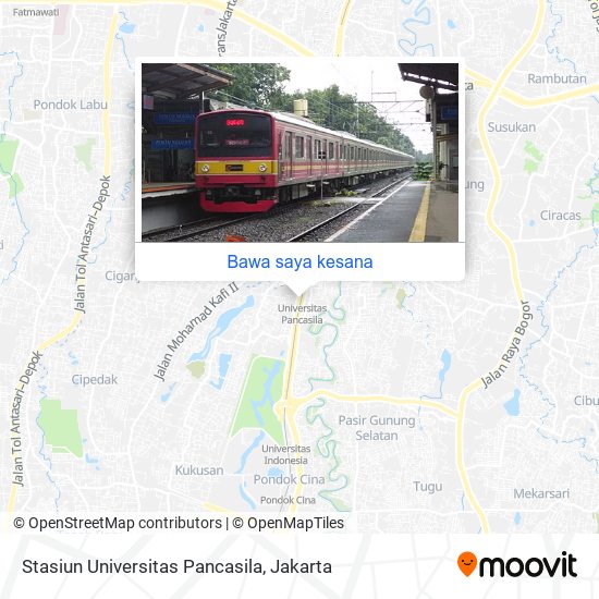 Peta Stasiun Universitas Pancasila