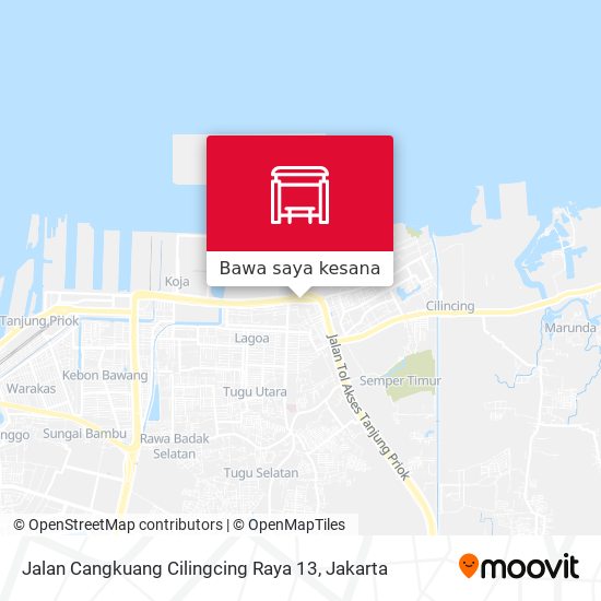Peta Jalan Cangkuang Cilingcing Raya 13