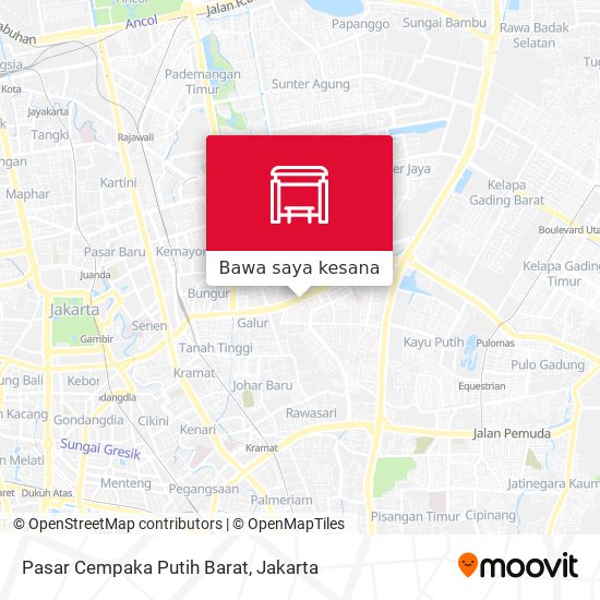 Peta Pasar Cempaka Putih Barat