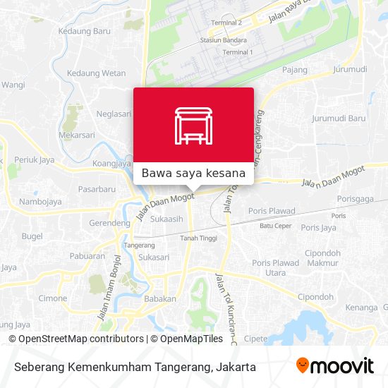 Peta Seberang Kemenkumham Tangerang