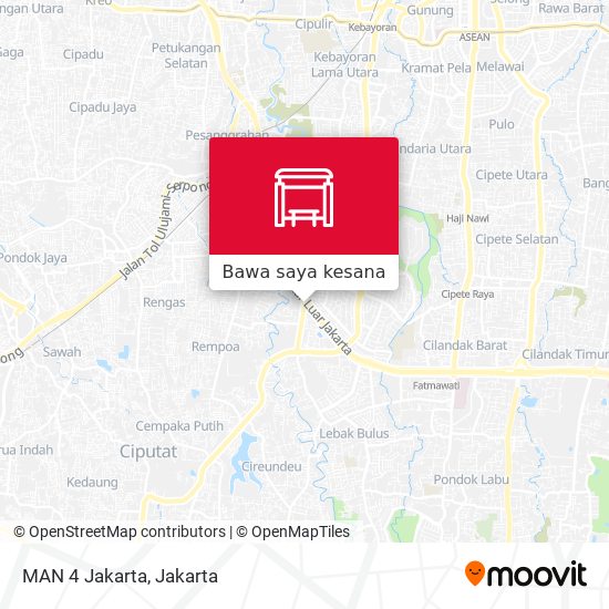 Peta MAN 4 Jakarta
