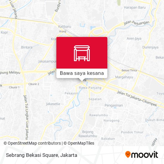 Peta Sebrang Bekasi Square