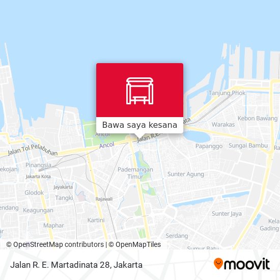 Peta Jalan R. E. Martadinata 28
