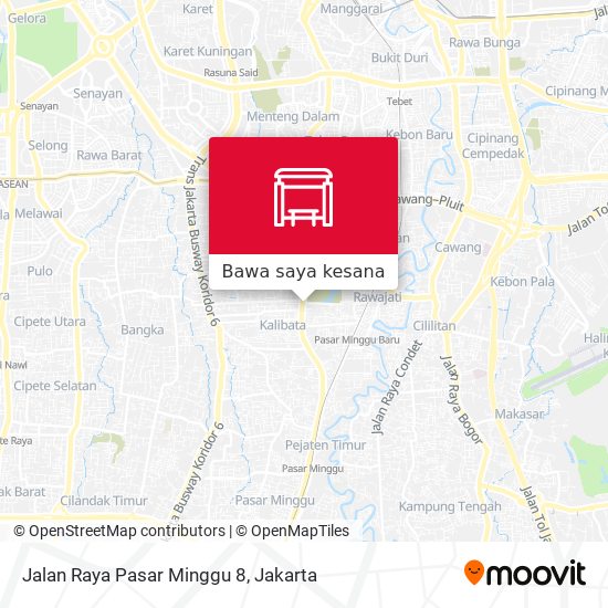 Peta Jalan Raya Pasar Minggu 8