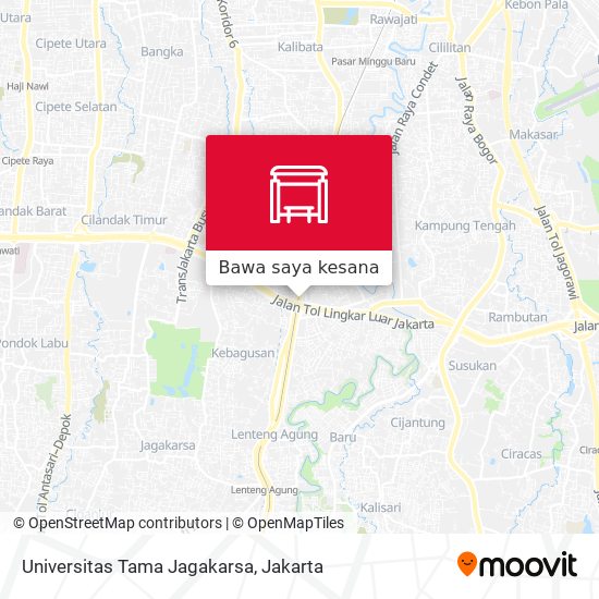 Peta Universitas Tama Jagakarsa