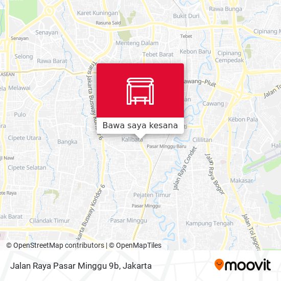 Peta Jalan Raya Pasar Minggu 9b