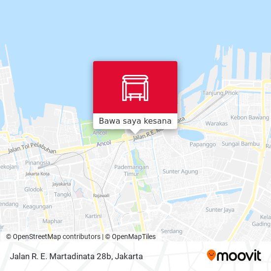 Peta Jalan R. E. Martadinata 28b