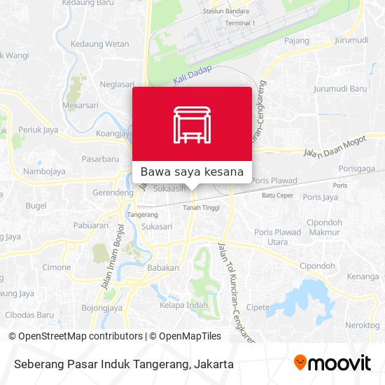 Peta Seberang Pasar Induk Tangerang