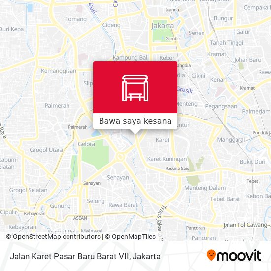 Peta Jalan Karet Pasar Baru Barat VII