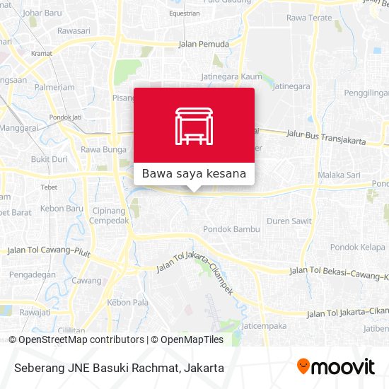 Peta Seberang JNE Basuki Rachmat