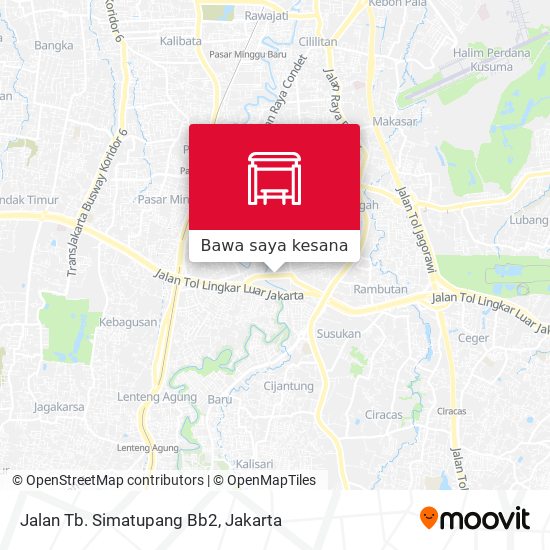 Peta Jalan Tb. Simatupang Bb2