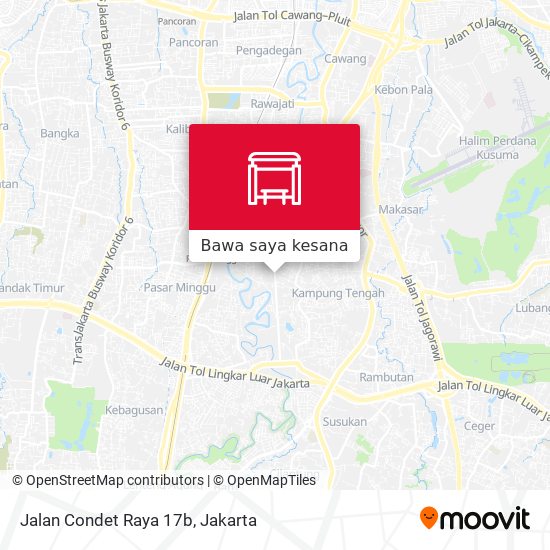 Peta Jalan Condet Raya 17b