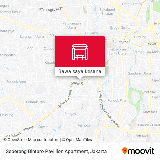 Peta Seberang Bintaro Pavillion Apartment
