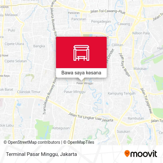 Peta Terminal Pasar Minggu
