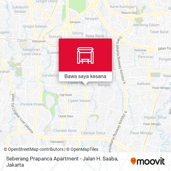 Peta Seberang Prapanca Apartment - Jalan H. Saaba