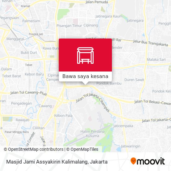 Peta Masjid Jami Assyakirin Kalimalang