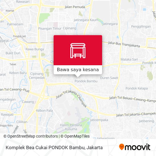 Peta Komplek Bea Cukai PONDOK Bambu