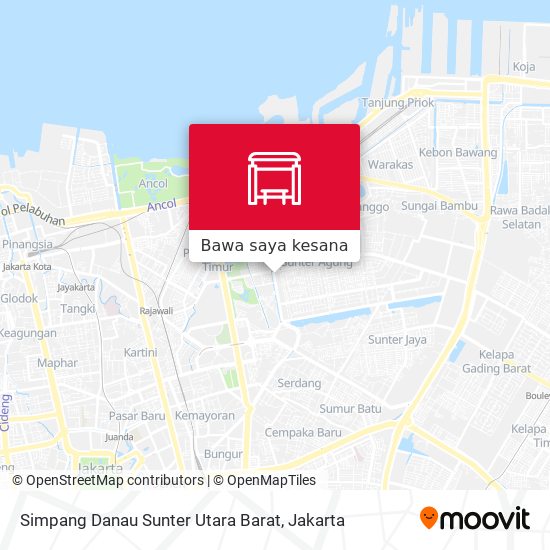 Peta Simpang Danau Sunter Utara Barat