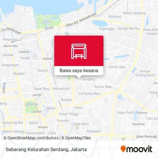 Peta Seberang Kelurahan Serdang