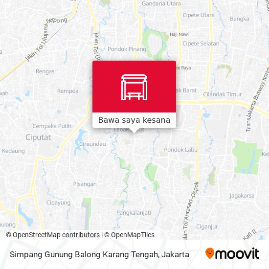 Peta Simpang Gunung Balong Karang Tengah