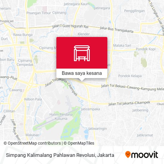 Peta Simpang Kalimalang Pahlawan Revolusi