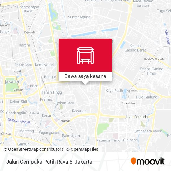 Peta Jalan Cempaka Putih Raya 5