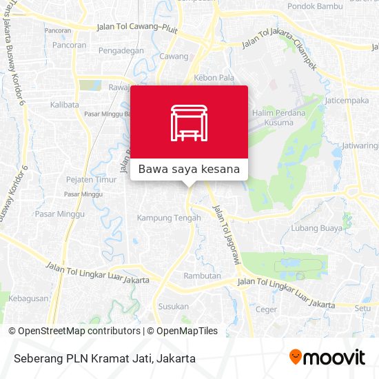 Peta Seberang PLN Kramat Jati