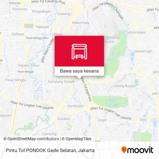 Peta Pintu Tol PONDOK Gede Selatan